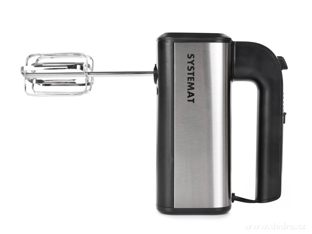 SYSTEMAT, Ruční šlehač & hnětač 300 W, 5 rychlostí, nerezové metly a háky – náhled 2 | Grand Móda