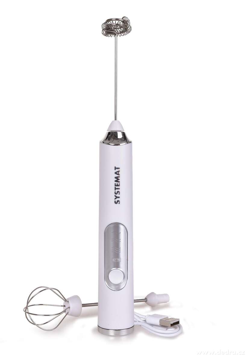 SYSTEMAT | USB nap─Ť┼łova─Ź ml├ęka a ┼íleha─Ź vajec 2v1 | 3 rychlosti & nab├şjec├ş mini ┼íleha─Ź - hlavn├ş obr├ízek | Va┼Öe─Źky a metly | Grand M├│da