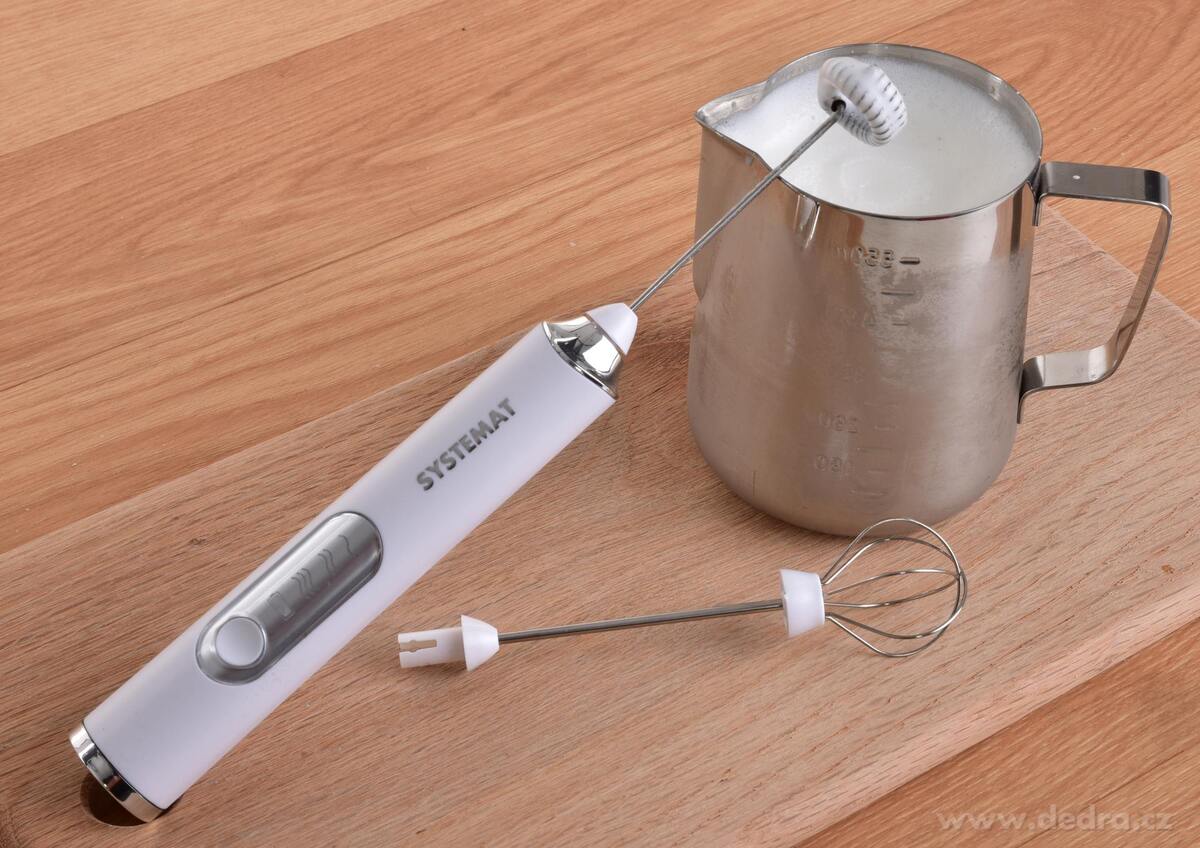 SYSTEMAT | USB nap─Ť┼łova─Ź ml├ęka a ┼íleha─Ź vajec 2v1 | 3 rychlosti & nab├şjec├ş mini ┼íleha─Ź - obr├ízek 2 | Va┼Öe─Źky a metly | Grand M├│da