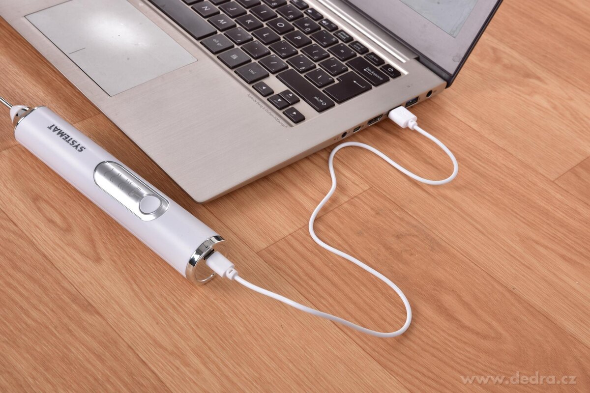 SYSTEMAT | USB nap─Ť┼łova─Ź ml├ęka a ┼íleha─Ź vajec 2v1 | 3 rychlosti & nab├şjec├ş mini ┼íleha─Ź - obr├ízek 4 | Va┼Öe─Źky a metly | Grand M├│da