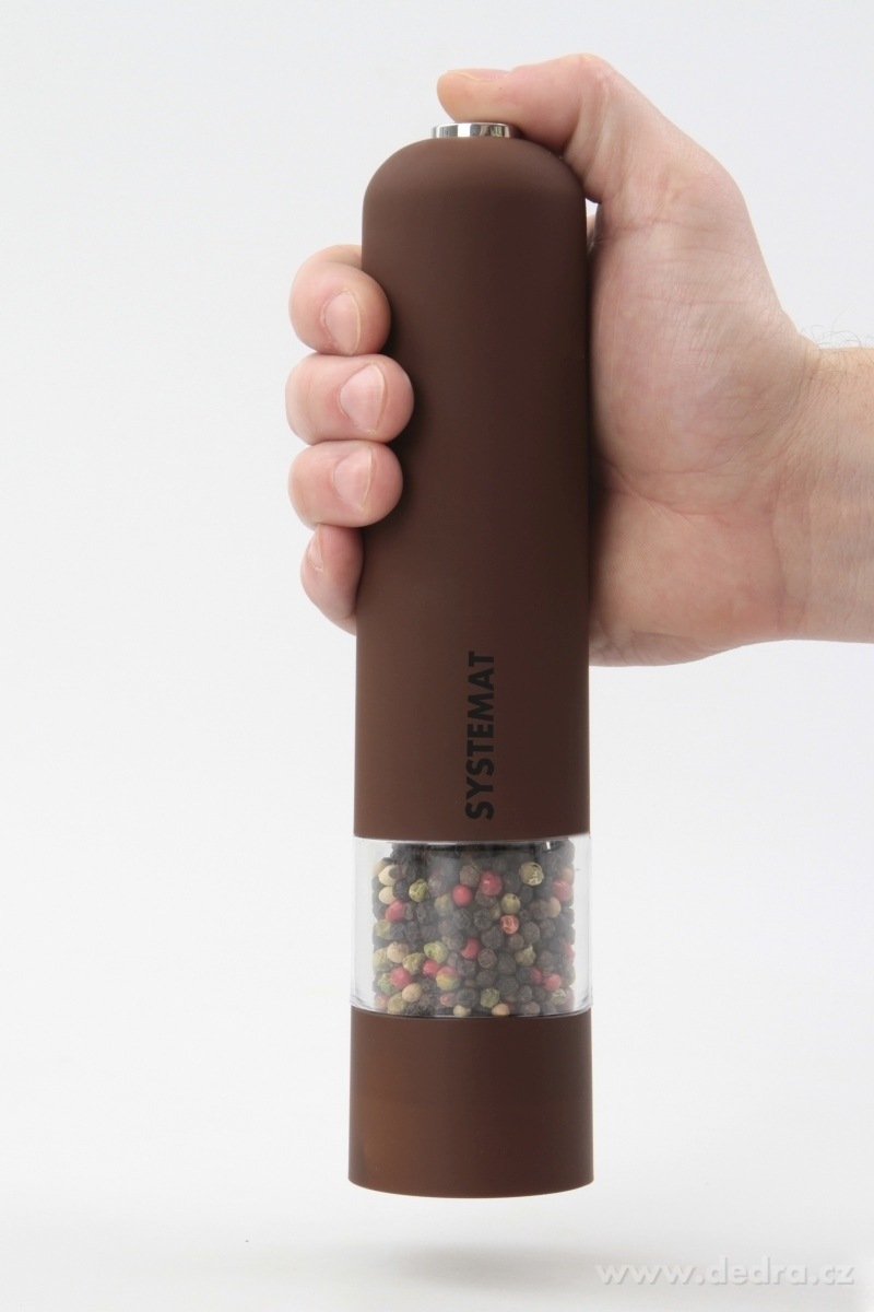 SYSTEMAT, XXL elektrický mlýnek na pepř, sůl a koření, LED osvětlení & nastavitelná hrubost, keramický mechanismus – náhled 5 | Grand Móda