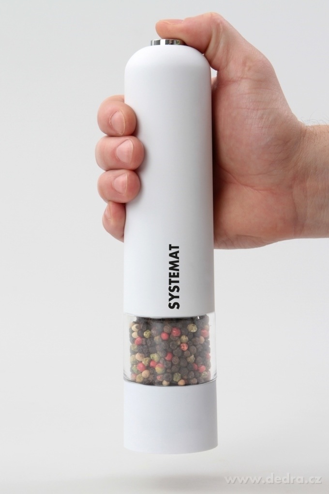 SYSTEMAT, XXL elektrický mlýnek na pepř, sůl a koření, LED osvětlení & nastavitelná hrubost, keramický mechanismus – náhled 5 | Grand Móda