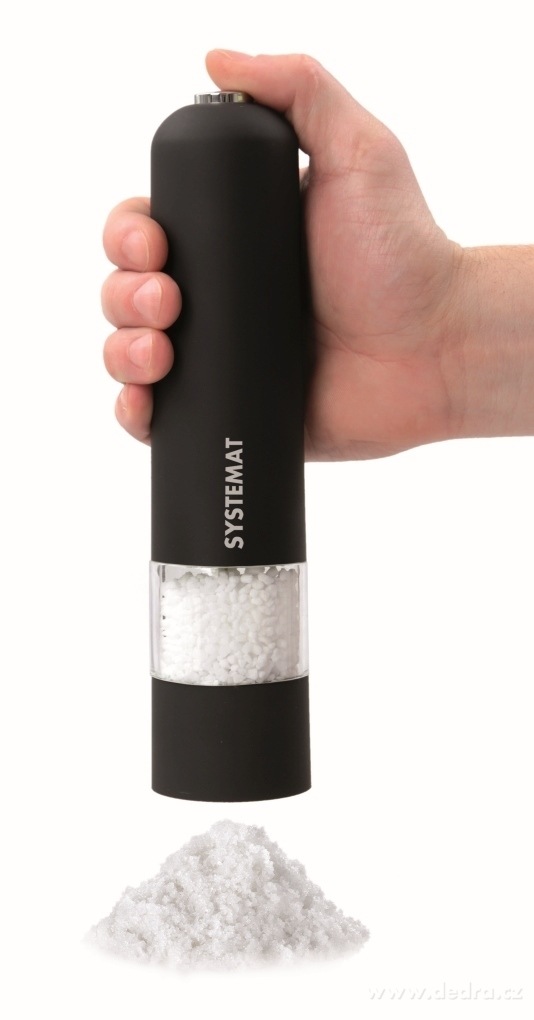 SYSTEMAT, XXL elektrický mlýnek na pepř, sůl a koření s LED osvětlením