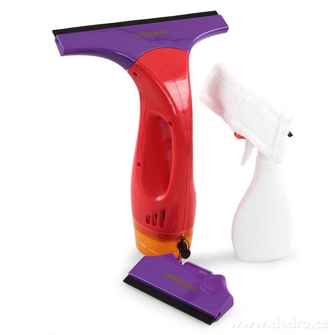 Čistič oken + 2 odsávací stěrky ZDARMA, dobíjecí, VACDOM WINDOW, SYSTEMAT, červený | Úklidové stroje | Grand Móda