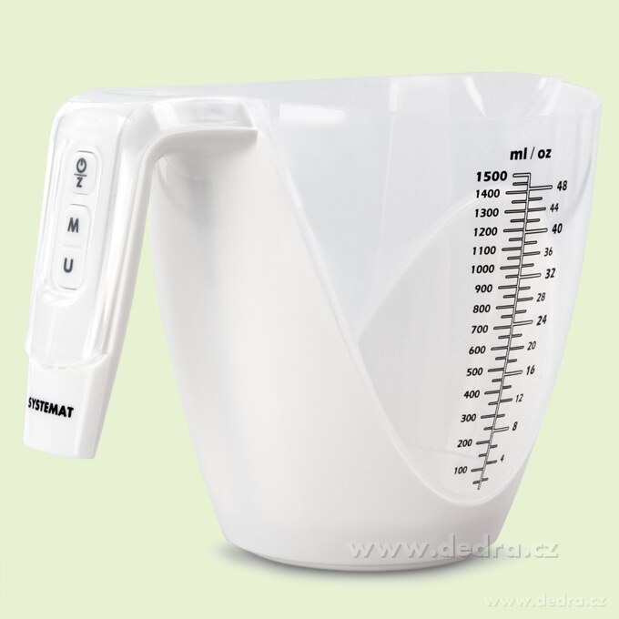 Digitální váha do 5kg s odměrnou nádobou 1800 ml, SYSTEMAT – náhled 2 | Grand Móda