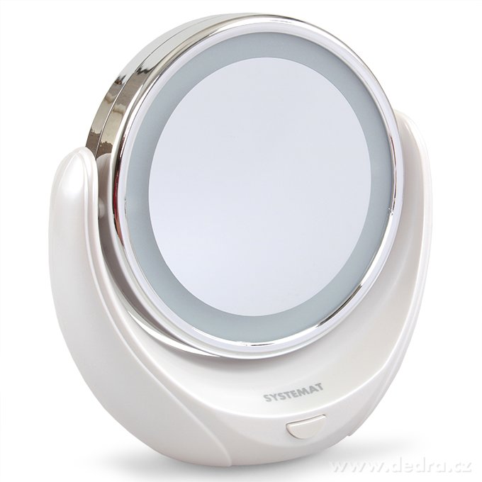 2v1 zvětšovací kosmetické dvoj-zrcadlo s LED osvětlením, SYSTEMAT – náhled 2 | Grand Móda