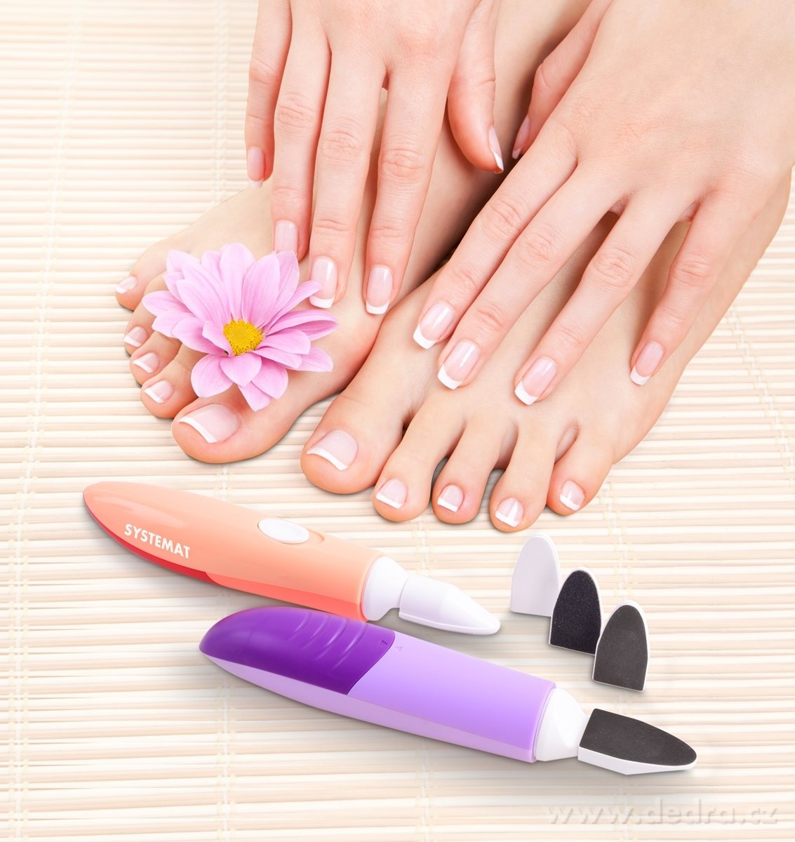 NEHTOPILNÍK 3v1, Bateriový pilník a leštička na nehty + 3 nástavce ZDARMA – náhled 3 | Grand Móda