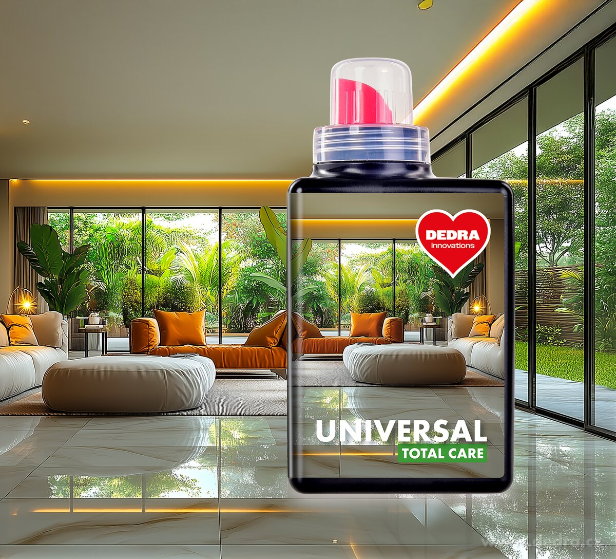 TOTAL CARE UNIVERSAL | Univerz├íln├ş ekologick├Ż ─Źistic├ş koncentr├ít na podlahy | 500 ml | 25 myt├ş - obr├ízek 2 | Myt├ş podlahy | Grand M├│da