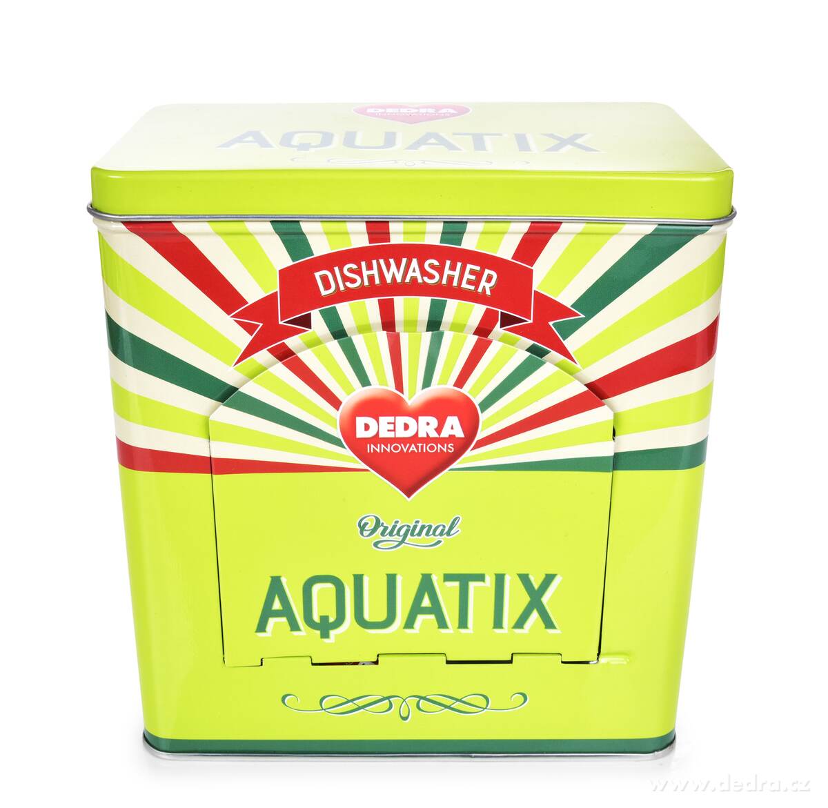 Tablety do myčky AQUATIX® + kovová zelená RETRO dóza ZDARMA – náhled 4 | Grand Móda