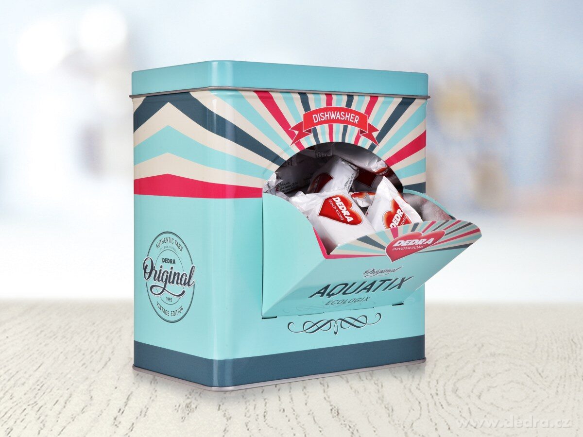Tablety do myčky, 60 ks AQUATIX® + kovová tyrkysová RETRO dóza ZDARMA – náhled 3 | Grand Móda
