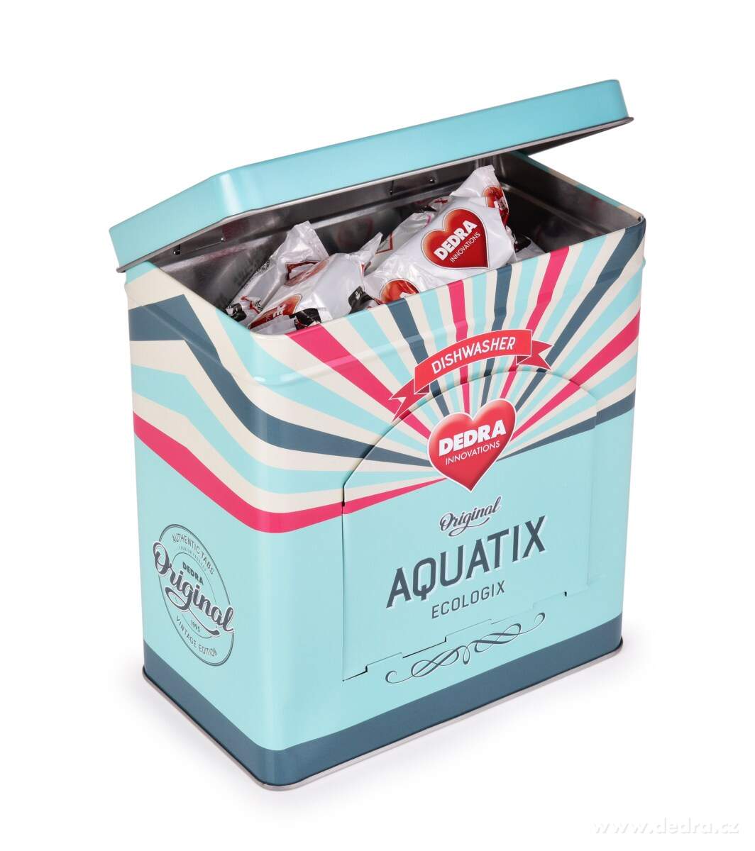 Tablety do myčky, 60 ks AQUATIX® + kovová tyrkysová RETRO dóza ZDARMA – náhled 6 | Grand Móda