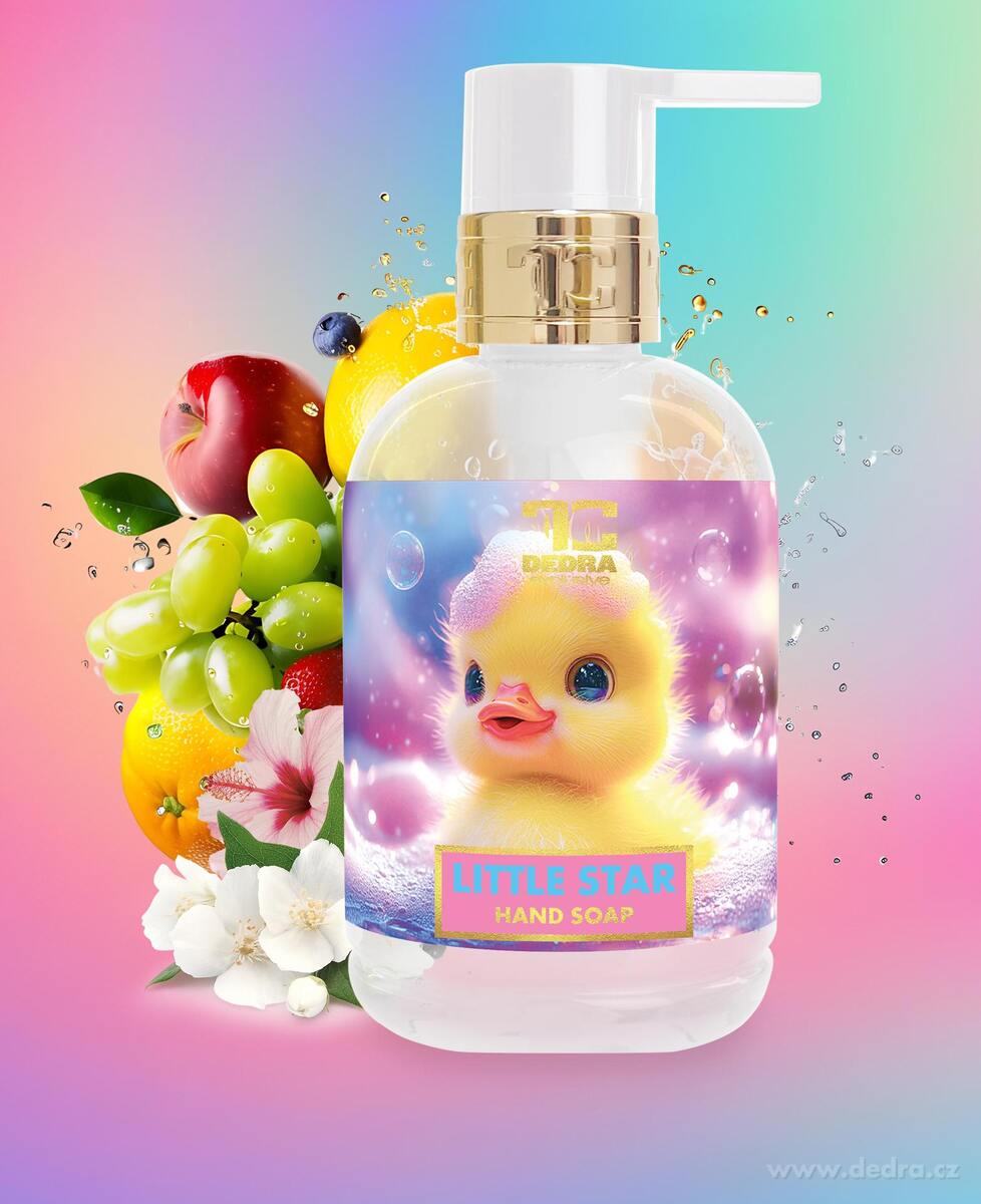 LITTLE STAR | d─Ťtsk├ę ┼íetrn├ę m├Żdlo na t─Ťlo a ruce | hypoalergenn├ş, bez paraben┼» | 320 ml - obr├ízek 2 | Myt├ş a p├ę─Źe o t─Ťlo | Grand M├│da