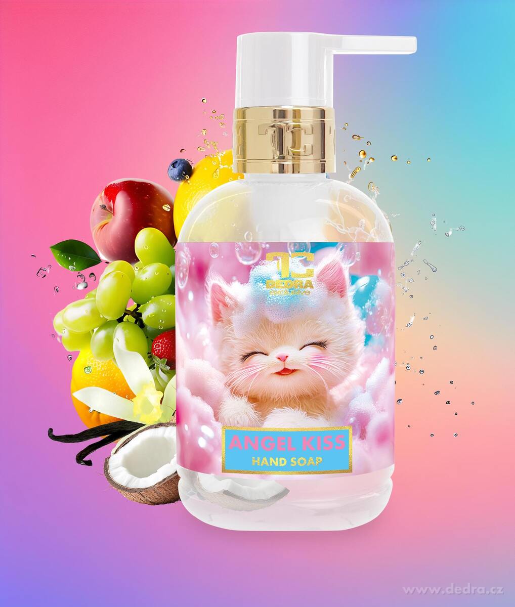 ANGEL KISS | d─Ťtsk├ę ┼íetrn├ę m├Żdlo na t─Ťlo a ruce | hypoalergenn├ş, bez paraben┼» | 320 ml - obr├ízek 2 | Myt├ş a p├ę─Źe o t─Ťlo | Grand M├│da