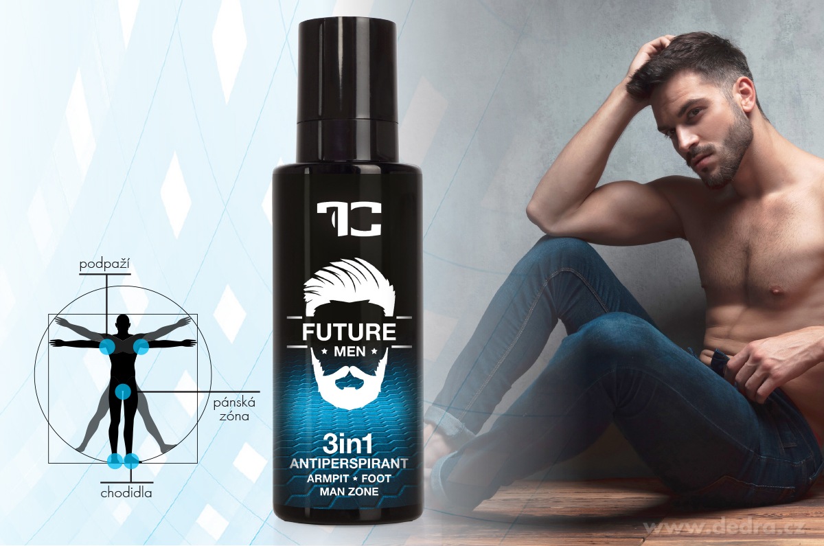 FUTURE MEN PLATINUM, 3v1 antiperspirant sprej bez hliníkových solí, 200 ml – náhled 4 | Grand Móda