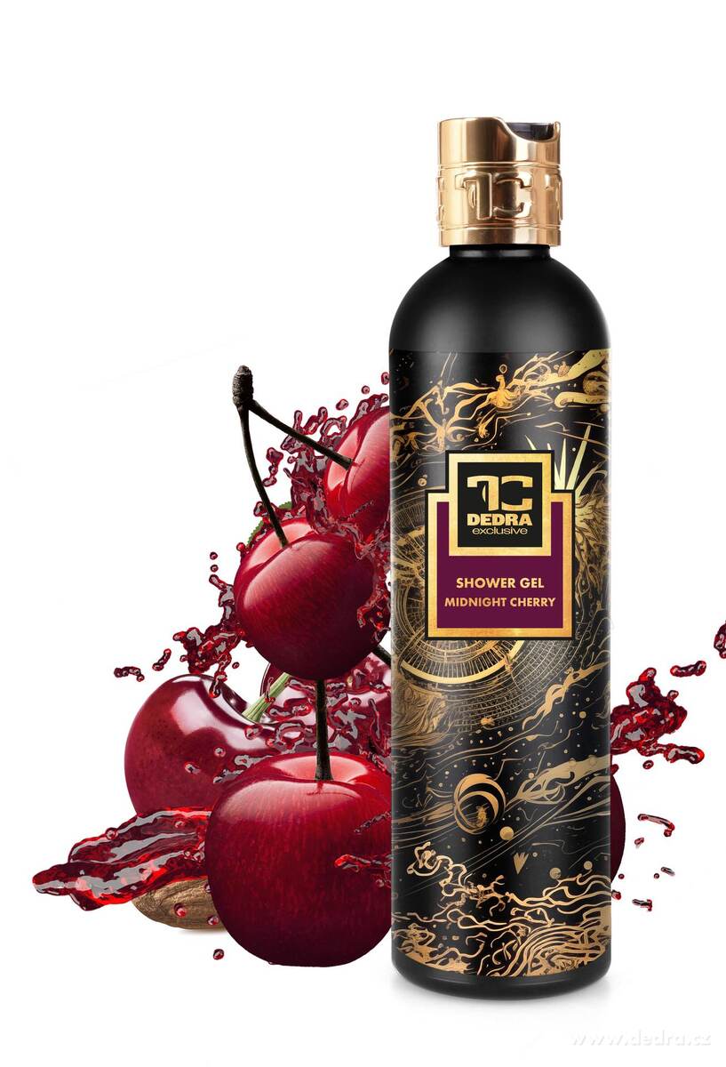 MIDNIGHT CHERRY, exkluzivní šetrný sprchový gel s glycerinem & Aloe vera, 320 ml, FC DEDRA exclusive
