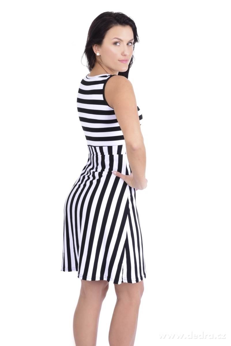 STREAKY, pruhované šaty – náhled 3 | Grand Móda
