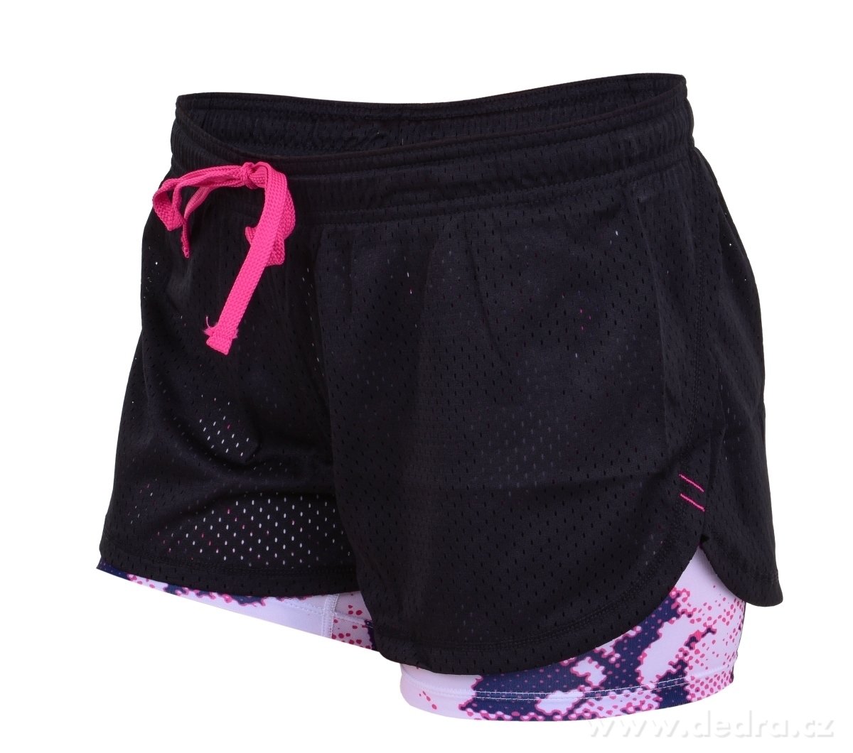 DÁMSKÉ KRAŤASY, černo fialově mramorové – náhled 2 | Grand Móda