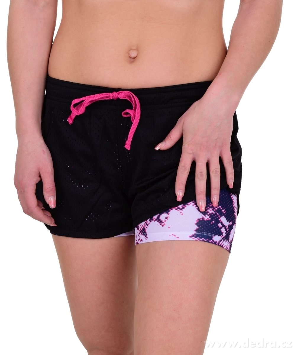 DÁMSKÉ KRAŤASY, černo fialově mramorové – náhled 5 | Grand Móda