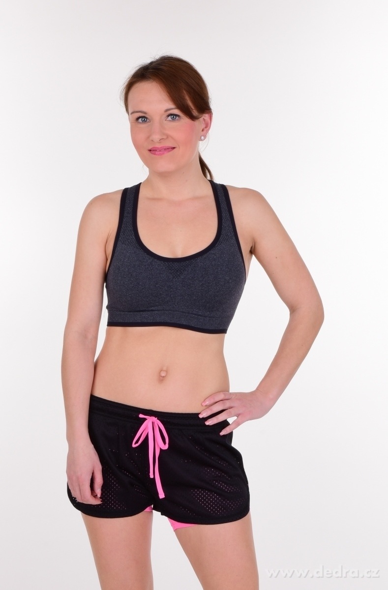 DÁMSKÉ KRAŤASY, černo růžové – náhled 3 | Grand Móda