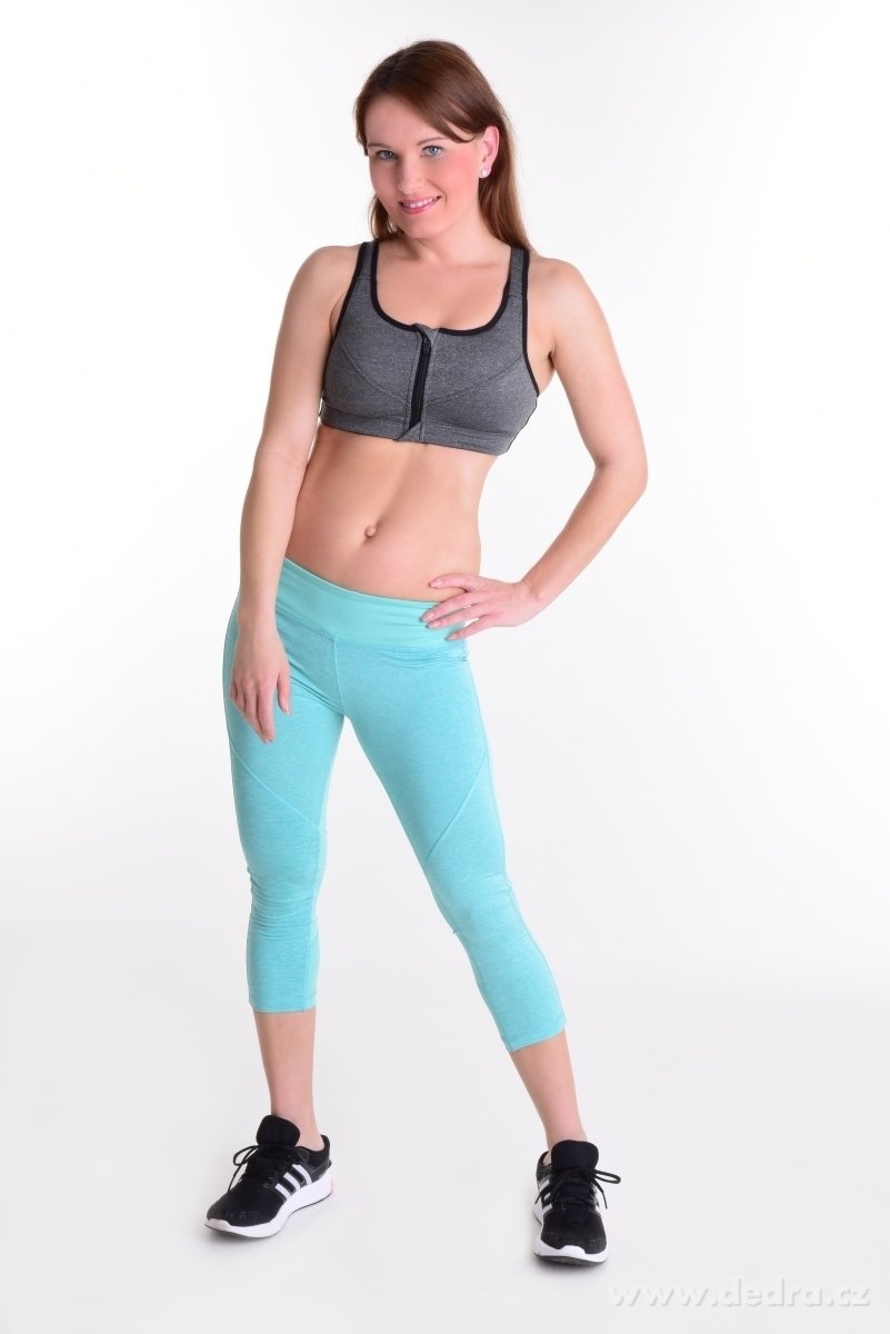 DÁMSKÉ KALHOTY, 3/4 funkční, mintové – náhled 2 | Grand Móda