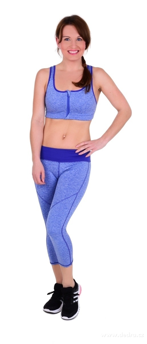 7/8 FUNKČNÍ KALHOTY, dámské, blue melange – náhled 4 | Grand Móda