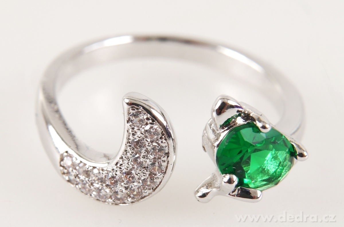 Prsten, se zirkony – náhled 2 | Grand Móda