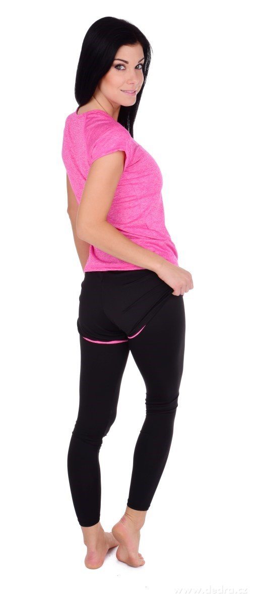 Dámské funkční legíny, s efektně našitými kraťasy – náhled 3 | Grand Móda