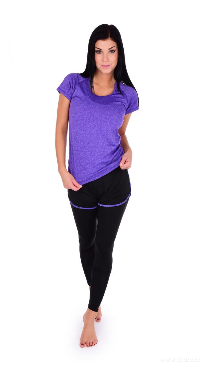 Dámské funkční legíny, s efektně našitými kraťasy – náhled 2 | Grand Móda