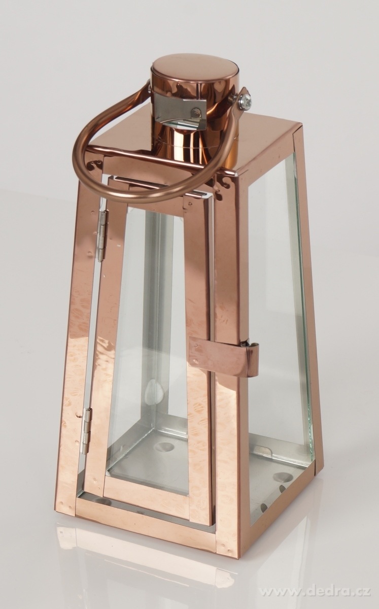 Nerezová lucerna, v měděné barvě – náhled 2 | Grand Móda