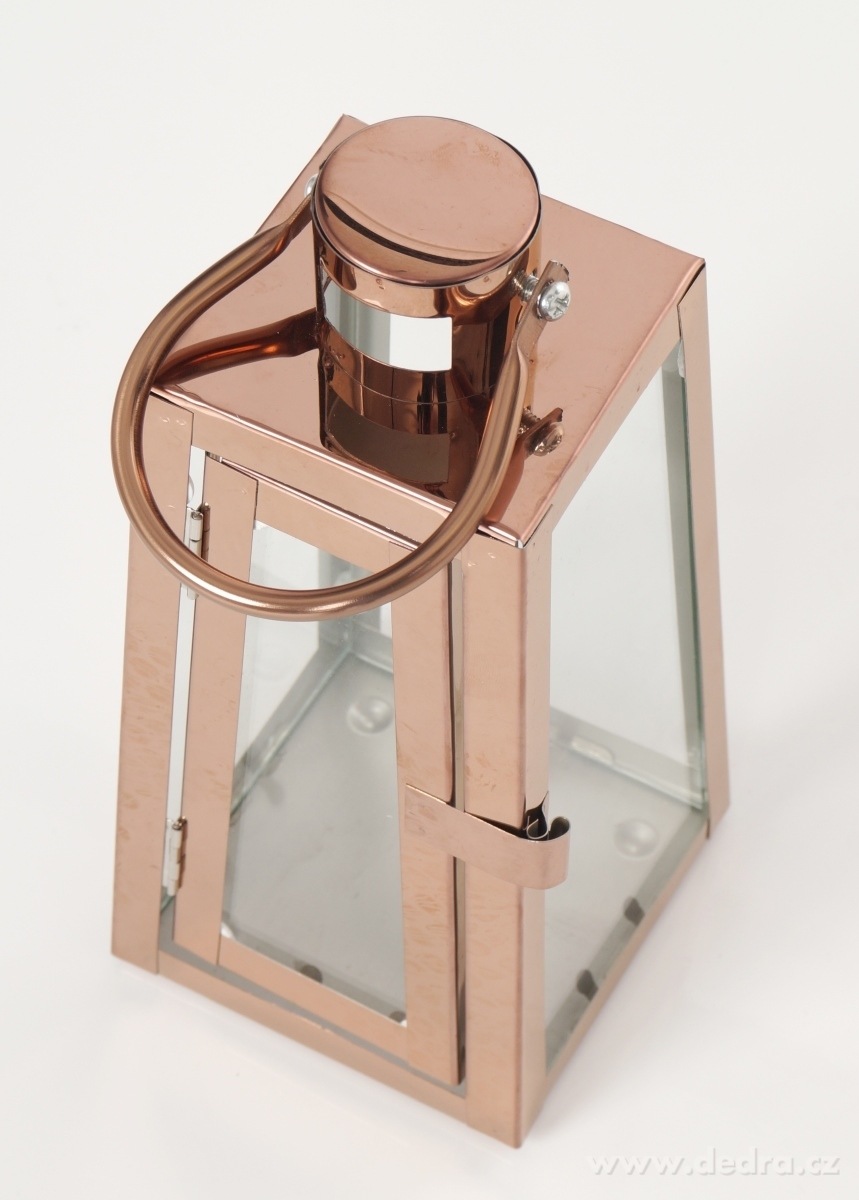 Nerezová lucerna, v měděné barvě – náhled 5 | Grand Móda