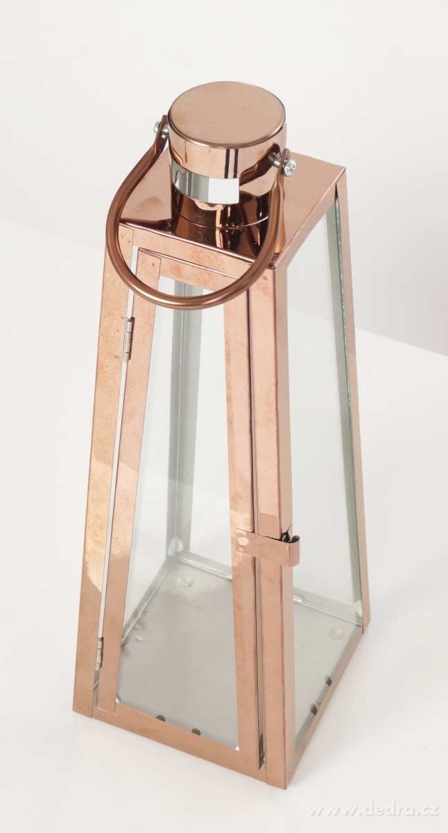 Nerezová lucerna, v měděné barvě – náhled 2 | Grand Móda