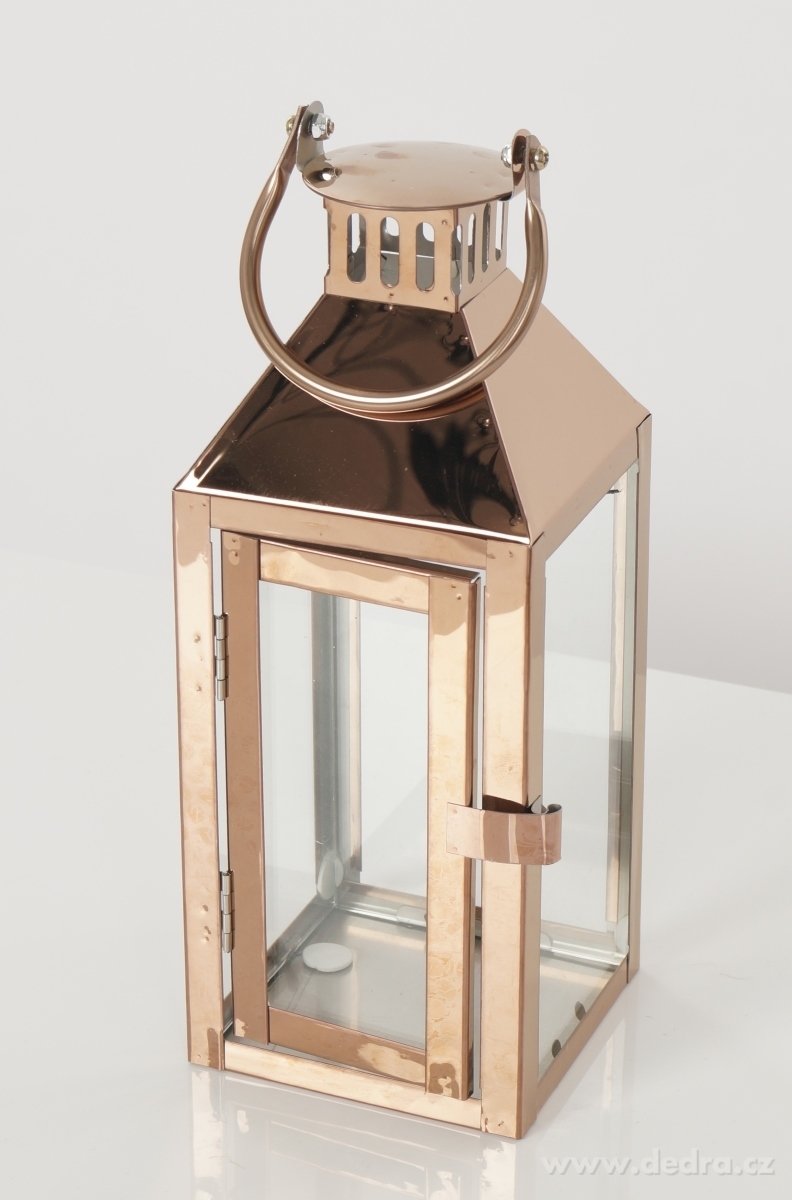 Nerezová lucerna, v měděné barvě – náhled 2 | Grand Móda