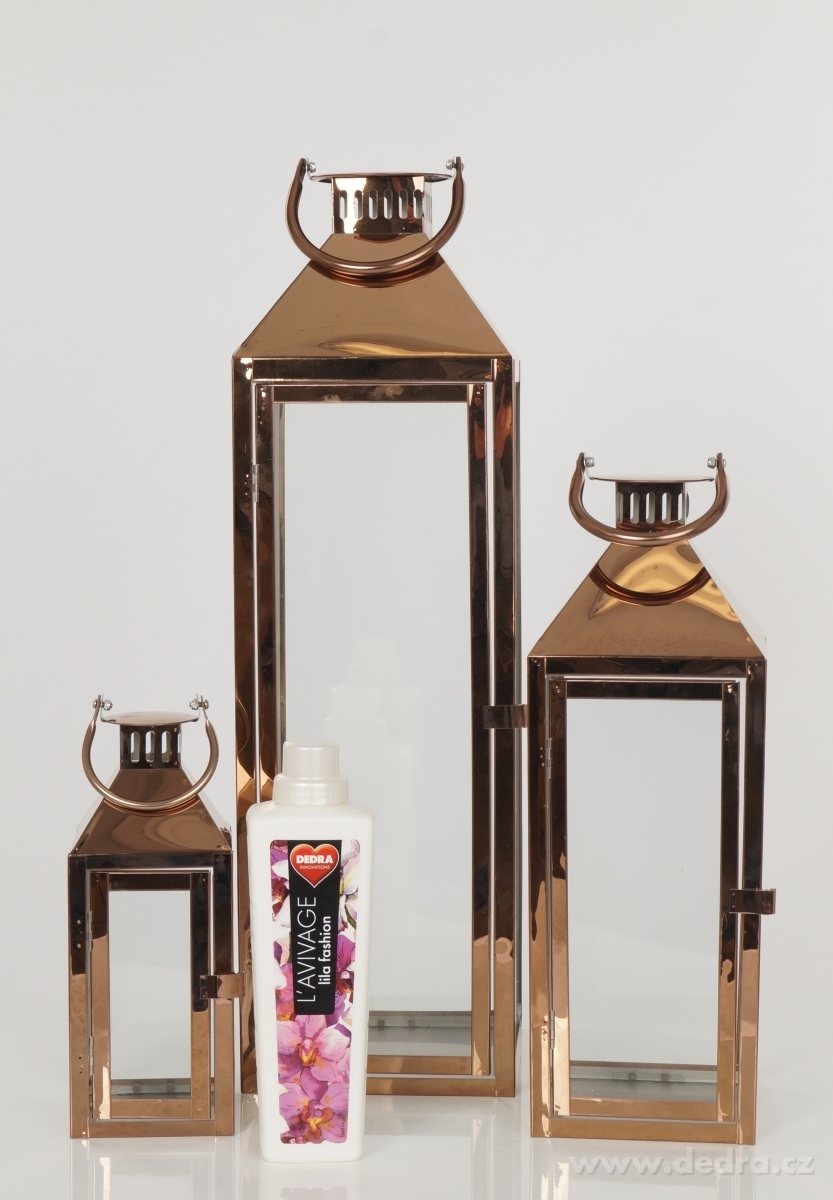 Nerezová lucerna, v měděné barvě – náhled 6 | Grand Móda