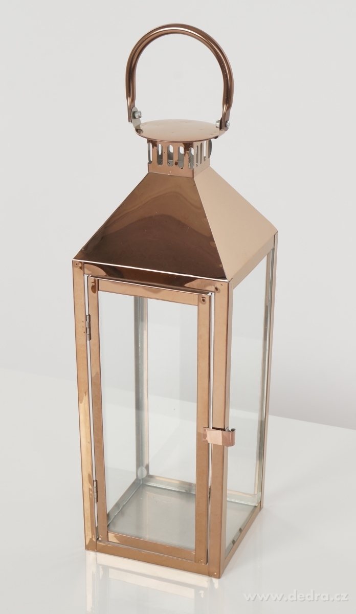 Nerezová lucerna, v měděné barvě – náhled 2 | Grand Móda
