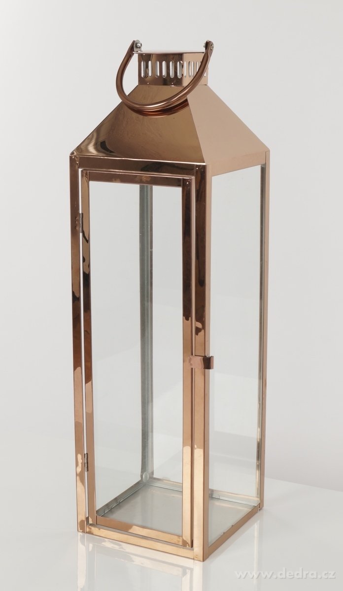 Nerezová lucerna, v měděné barvě – náhled 2 | Grand Móda