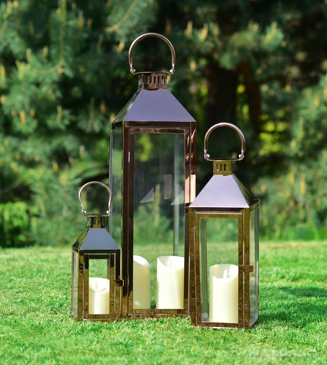 Nerezová lucerna, v měděné barvě – náhled 3 | Grand Móda