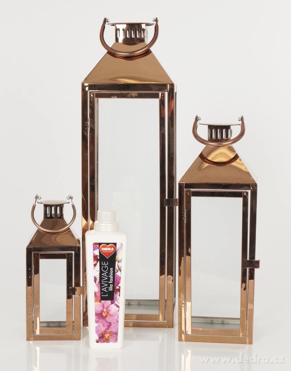 Nerezová lucerna, v měděné barvě – náhled 6 | Grand Móda