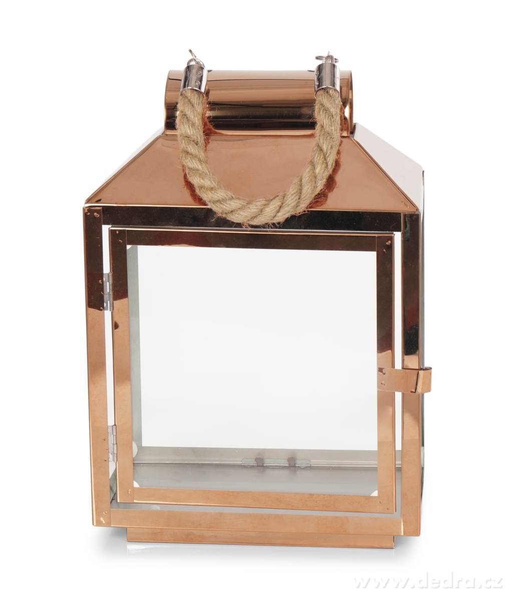 Nerezová lucerna, v měděné barvě | Lucerny | Grand Móda