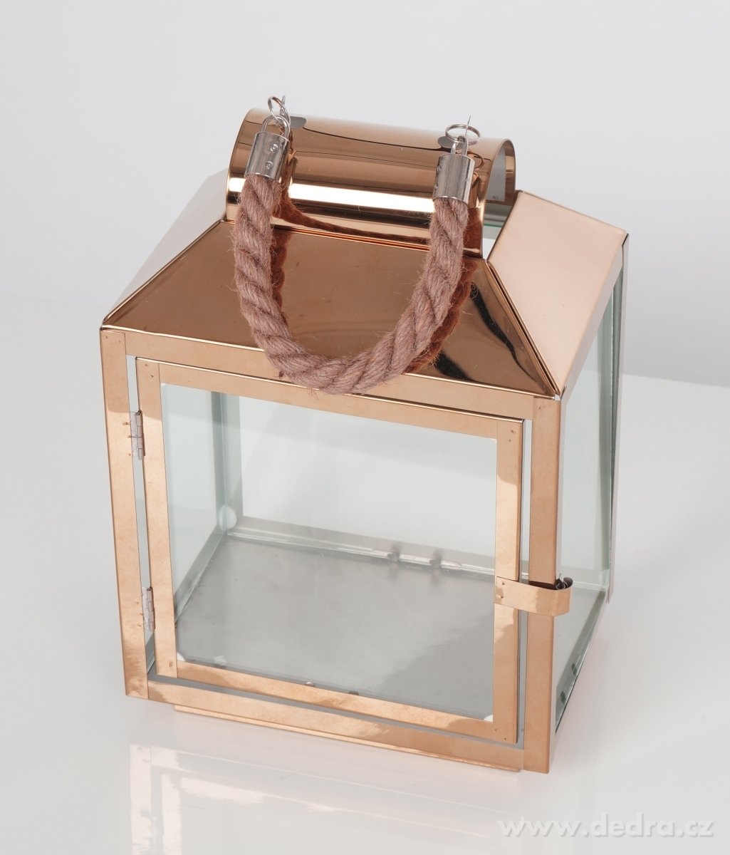 Nerezová lucerna, v měděné barvě – náhled 2 | Grand Móda