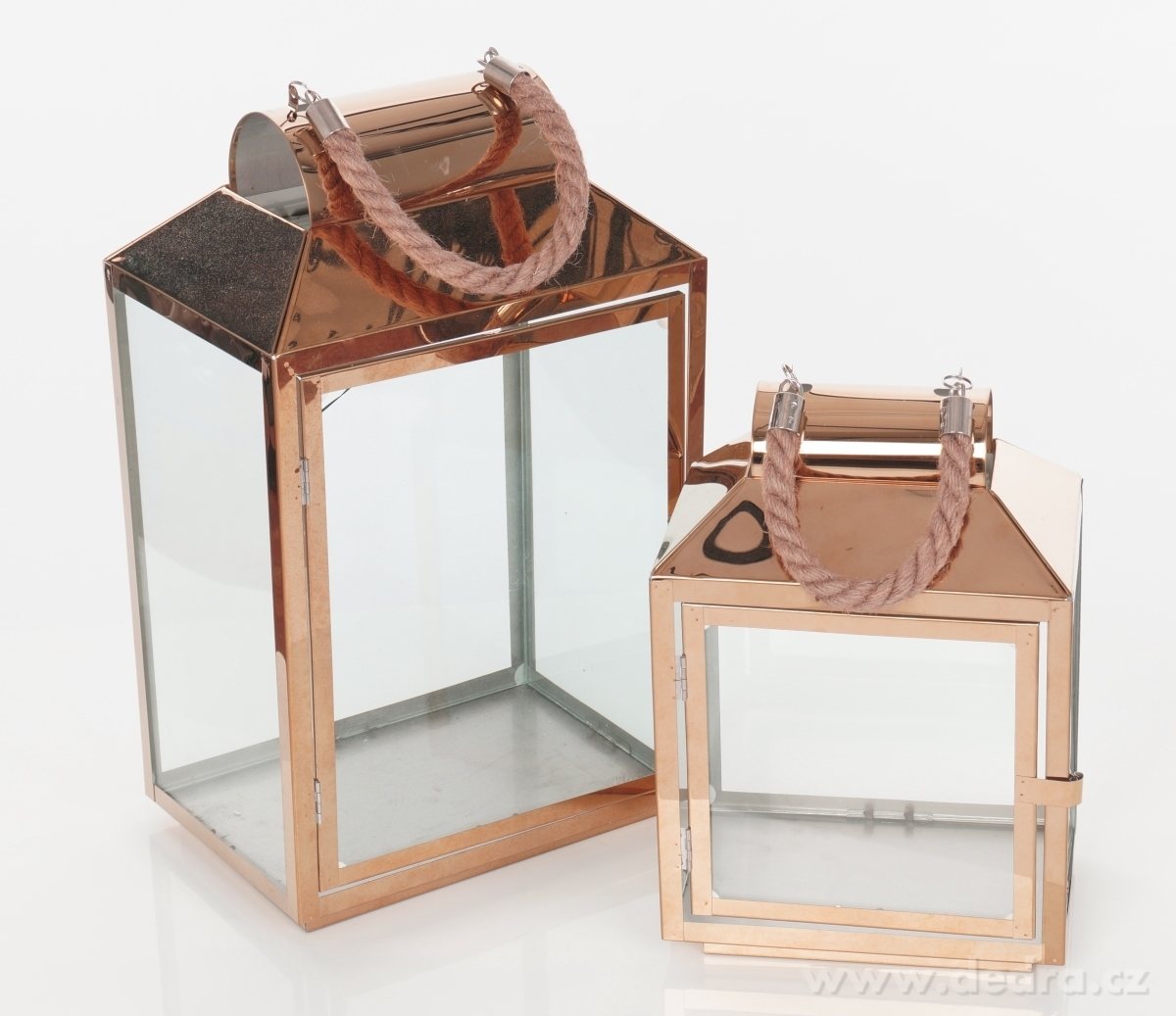 Nerezová lucerna, v měděné barvě – náhled 4 | Grand Móda