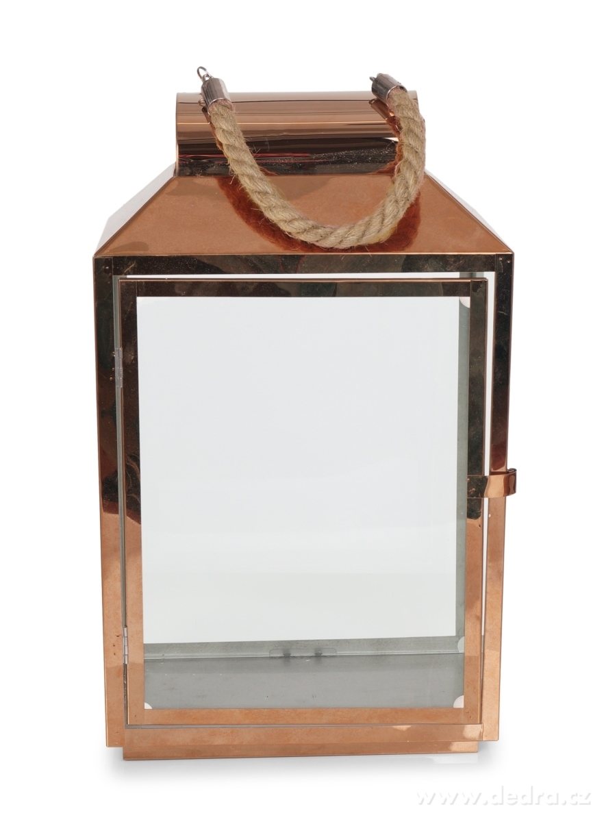 Nerezová lucerna, v měděné barvě