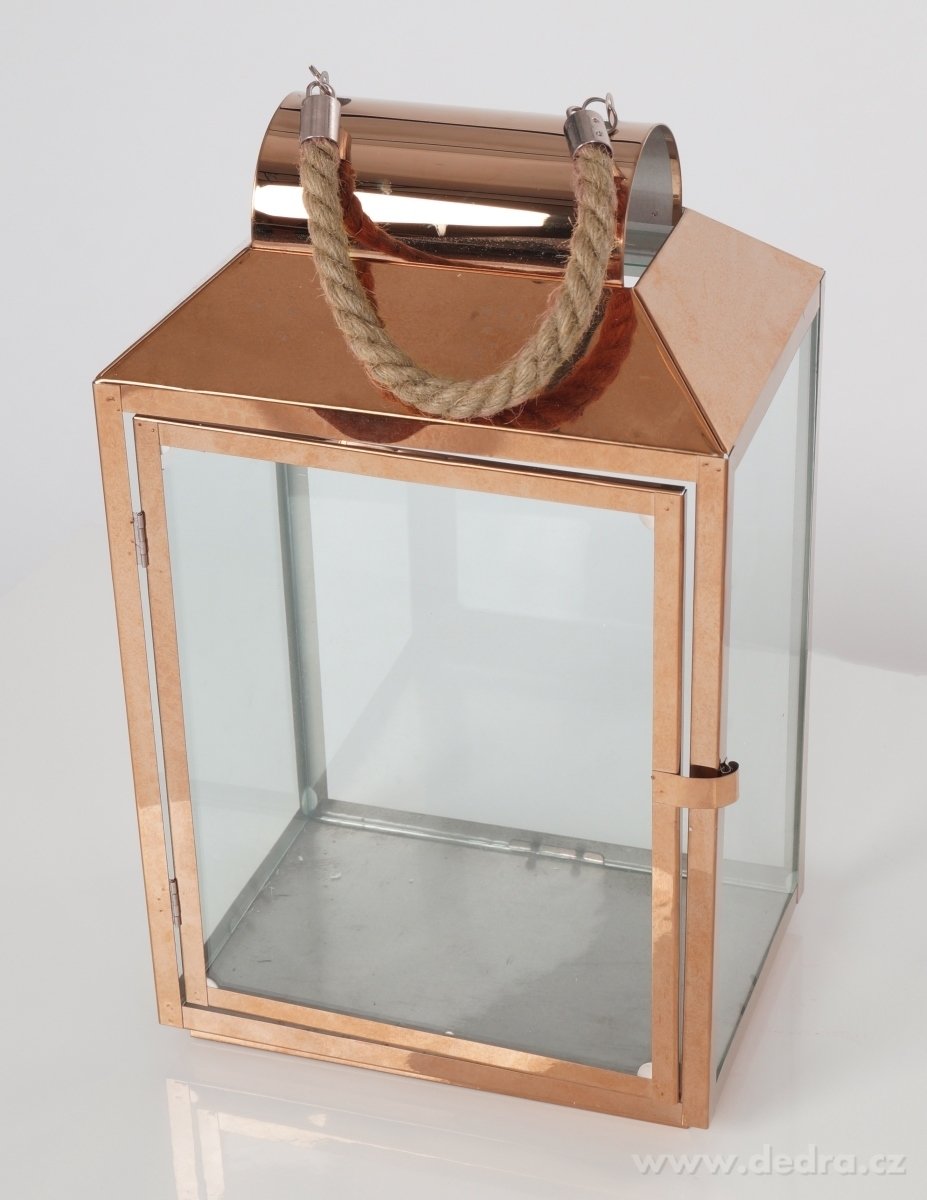 Nerezová lucerna, v měděné barvě – náhled 2 | Grand Móda