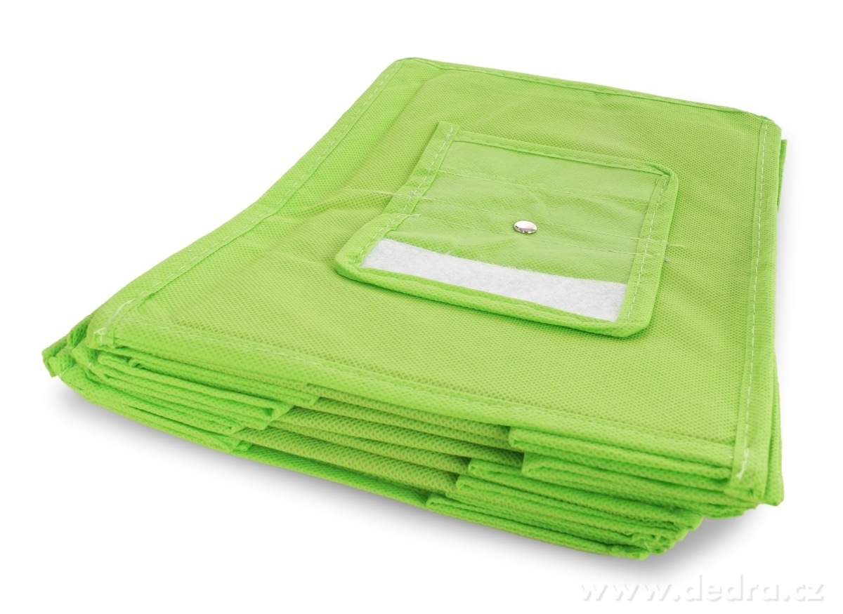 PRAKTIK, Závěsný úložný organizér na oblečení, 7 přihrádek, 80 cm, zelený – náhled 5 | Grand Móda