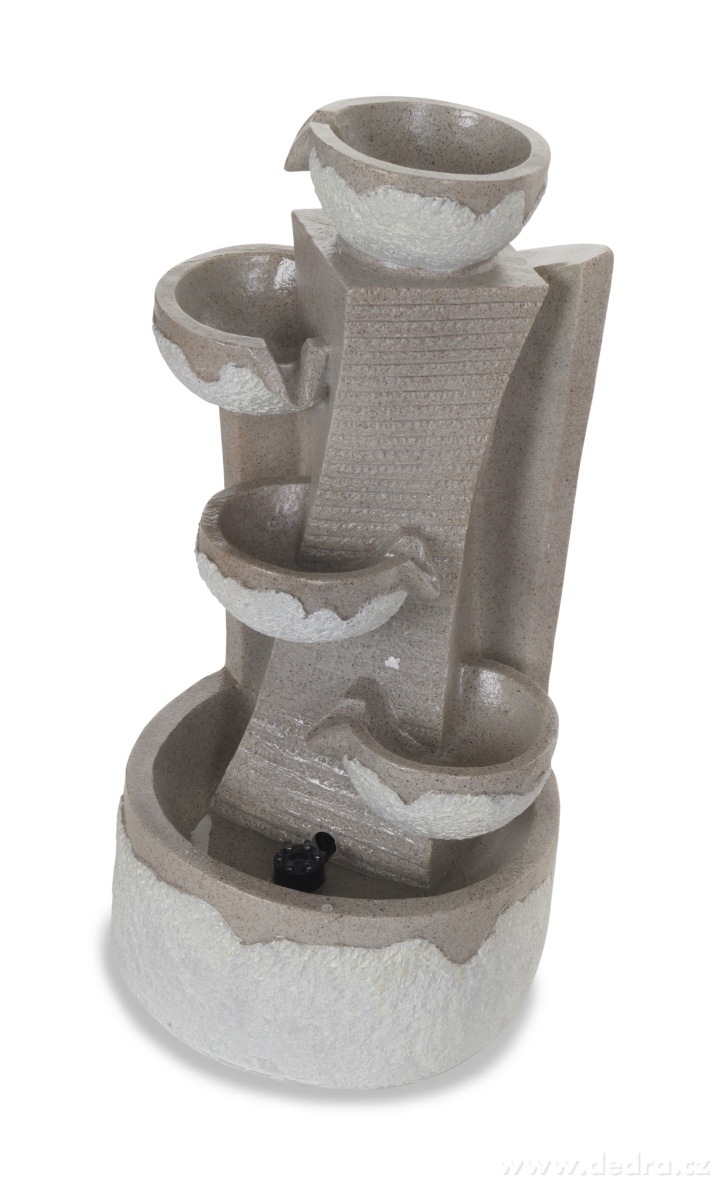 CASCADE, 53 cm přírodní kaskádová pokojová fontána, s LED osvětlením – náhled 5 | Grand Móda