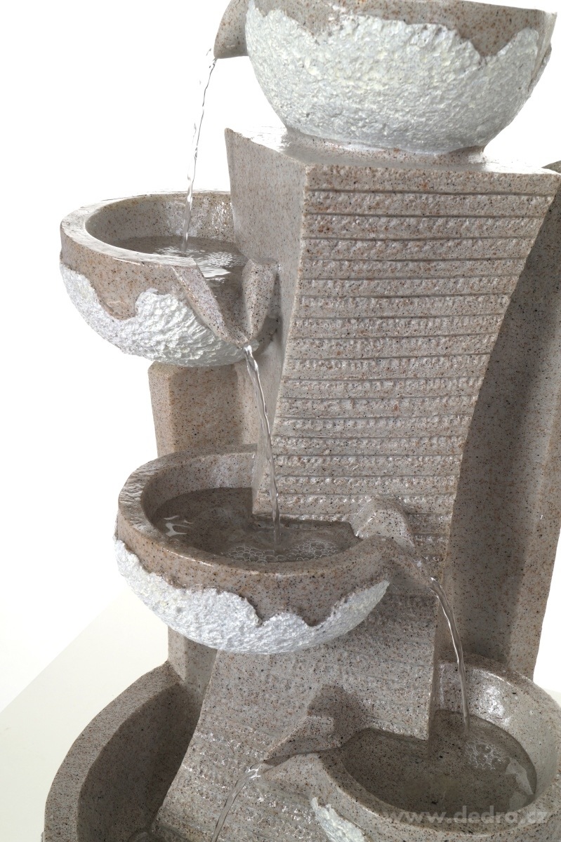 CASCADE, 53 cm přírodní kaskádová pokojová fontána, s LED osvětlením – náhled 6 | Grand Móda