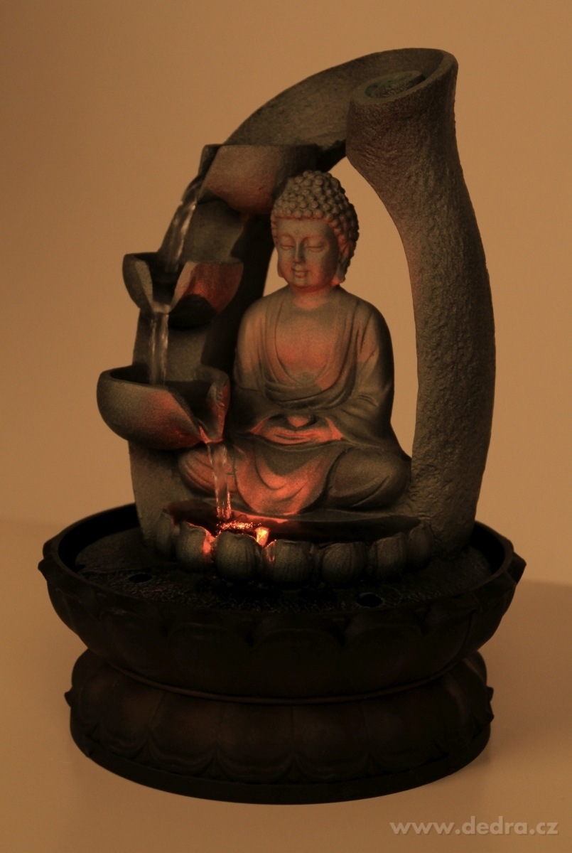 28 cm Buddha s kaskádou, dekorativní pokojová fontána – náhled 2 | Grand Móda