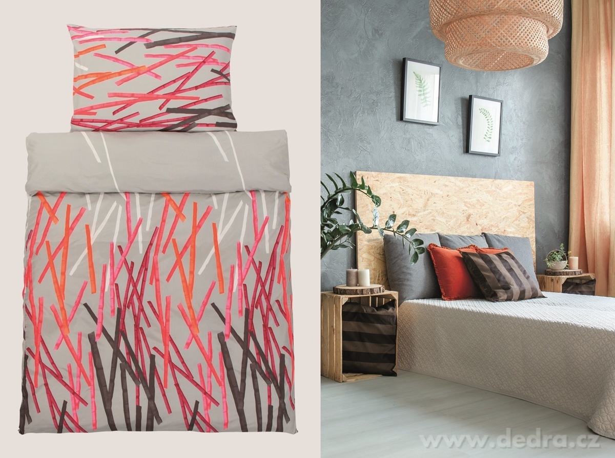 GRAY PINK BAMBOO, 2 dílná ložní – náhled 3 | Grand Móda
