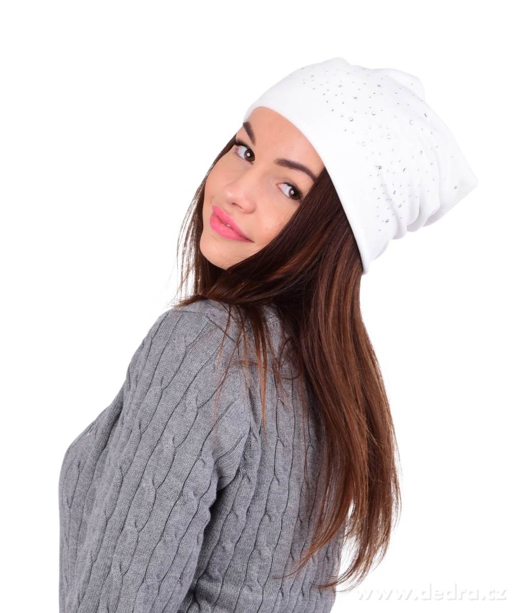 GLLITER čepice s kamínky – náhled 3 | Grand Móda
