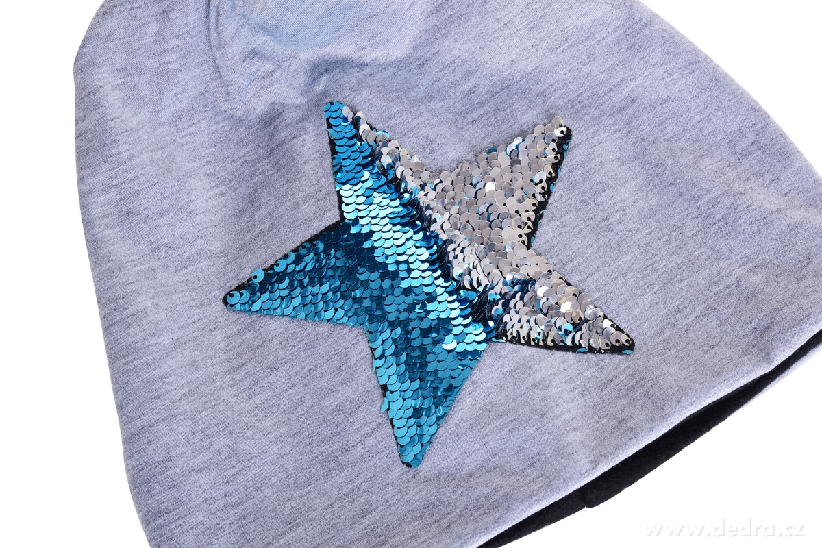 STAR 2v1 čepice s dvoubarevnou pajetkovou hvězdou – náhled 4 | Grand Móda