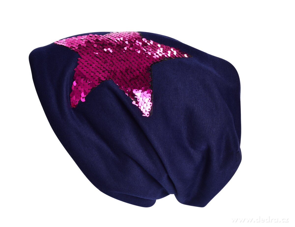 STAR 2v1 čepice s dvoubarevnou pajetkovou hvězdou – náhled 3 | Grand Móda